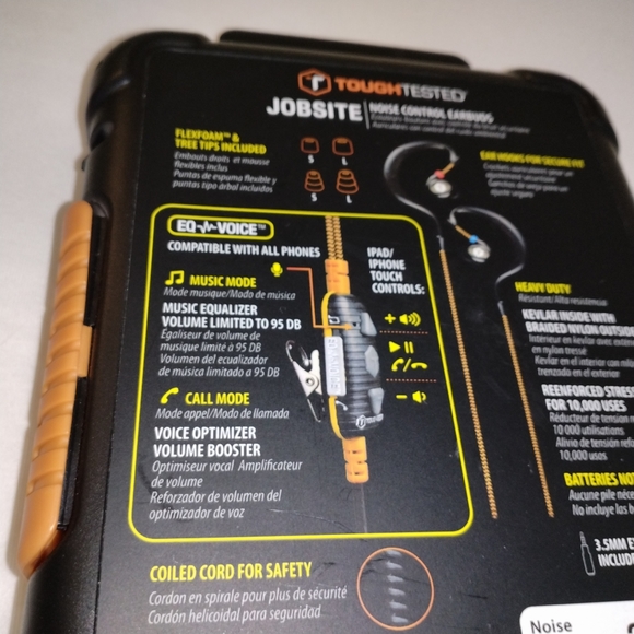 ToughTested TT-HF-JOB Jobsite Noise-Isolating Earbuds Mic + FREE MULTI TOOL - Picture 10 of 12